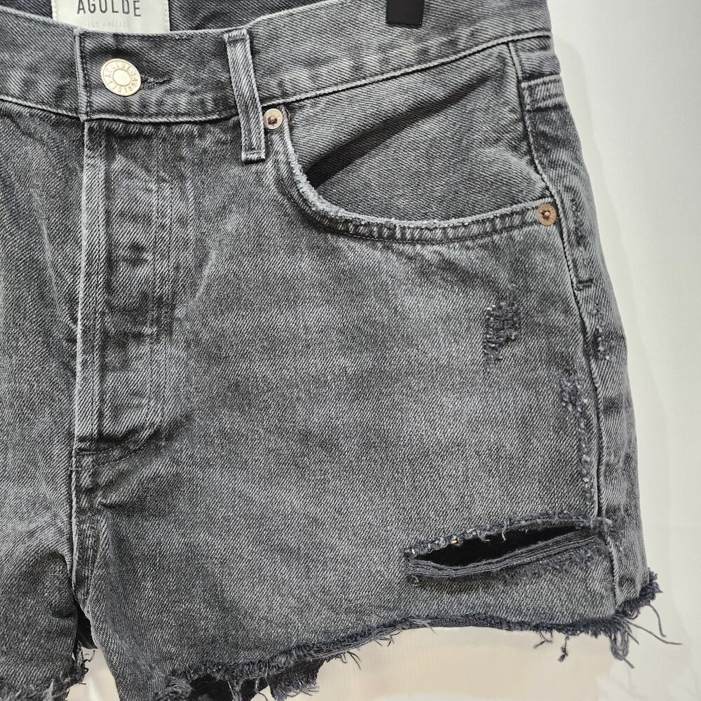 AGOLDE Parker Shorts Black Frayed Distressed 29 - Picture 3 of 7